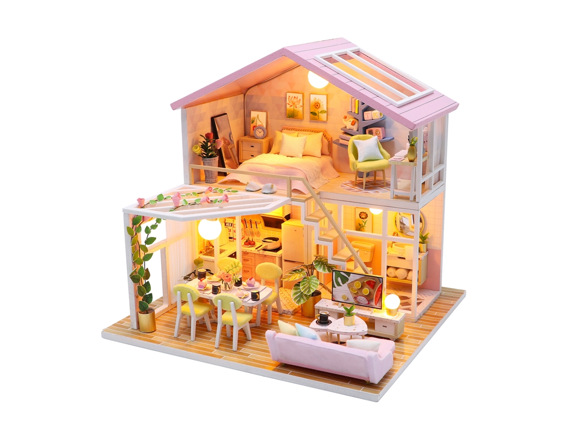 Hogar Luna De Miel. Maqueta 3d Realista Con Gran Detalle Y Luces Led.