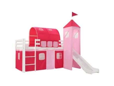 Cama alta para niños tobogán y escalera madera pino 208x230 cm MAISON EXCLUSIVE