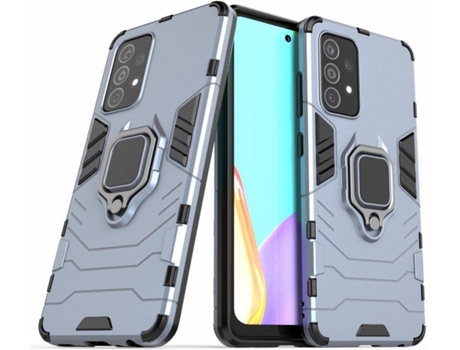 Carcasa Samsung Galaxy A52 4G 5G HFS-HOUSE Kickstand Gris