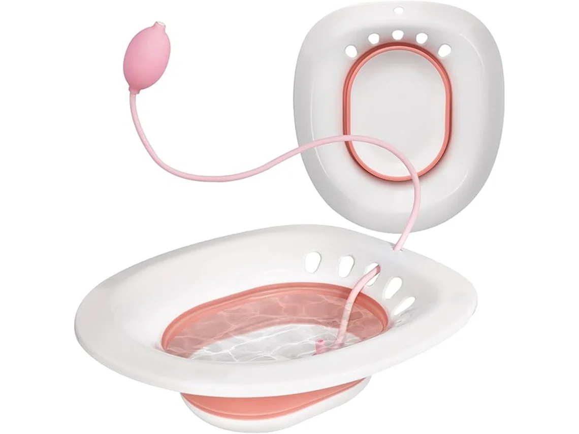 Baño de asiento para inodoro Baño de asiento para hemorroides Kit de baño de asiento para mujeres Ideal para el cuidado posparto Ehstmind