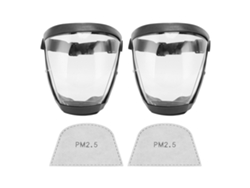Protector Facial Transparente Reutilizable Con Filtro De Algodón, 2 Unidades, Para Adultos.