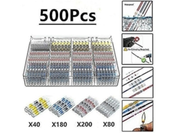 500 piezas de tubo termorretráctil para soldadura eléctrica Maidodo, impermeable para cables y conectores.