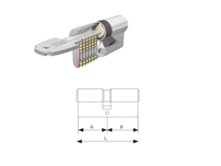 Cilindro TESA Seguridad T60 /30x30 Niquelado Leva Corta