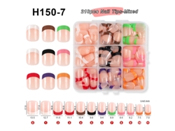 Extensiones de uñas/Uñas postizas (en caja) Juego de 216 puntas para manicura francesa H150-7