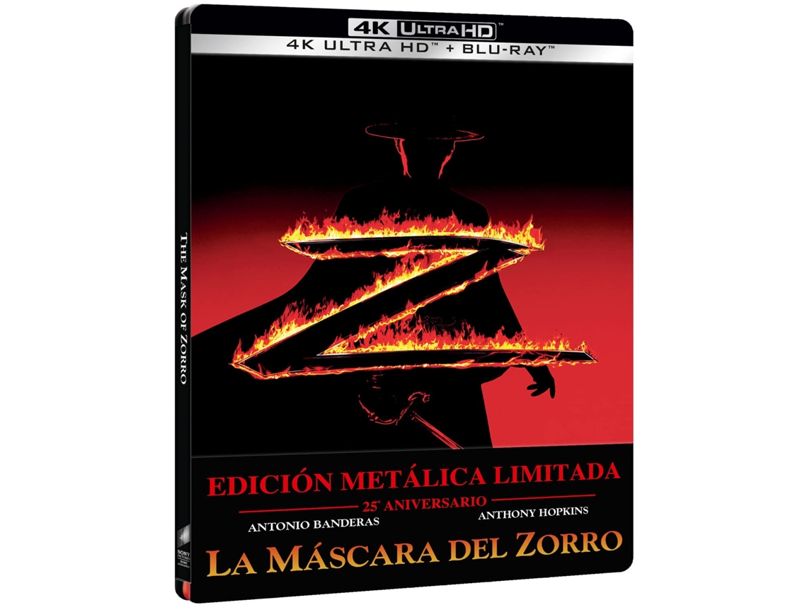 Blu Ray The Mask Of Zorro 1998 4K Ultra Hd Steelbook - La Máscara Del Zorro