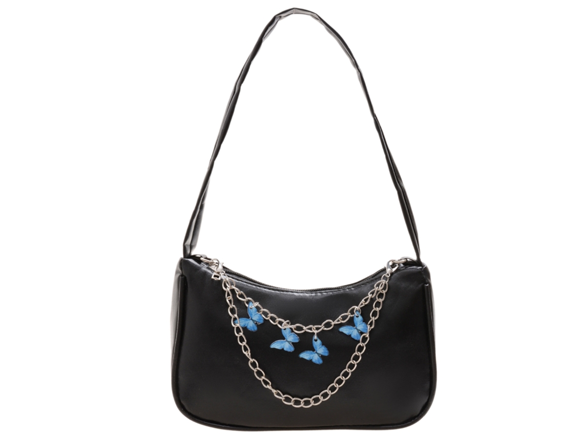 Mini bolso de hombro con cadena de mariposa para mujer, cartera compacta con cierre y diseño multifuncional Tommy01