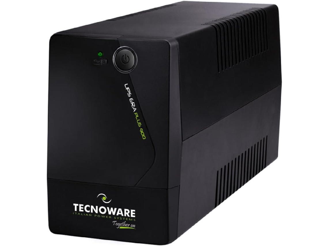 UPS ERA PLUS 900 TECNOWARE - Protección Contra Interrupciones y Sobretensión (Autonomía de 13min para PC / 50min para Módem - AVR Plus)