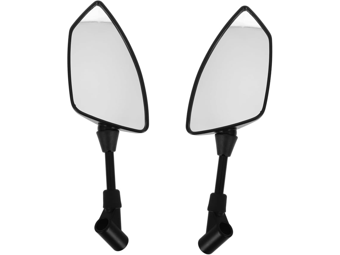 Juego de 2 espejos universales para scooters, acabado negro.