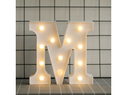 Letras del alfabeto con luz LED blanca cálida para decoración del hogar, fiestas, bares, bodas o festivales ORBITRA COMMERCE (m)