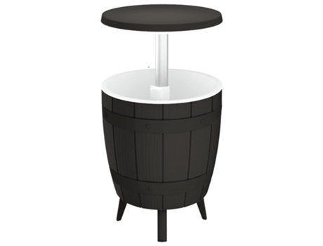 Mesa nevera 3 en 1 polipropileno VIDAXL negro