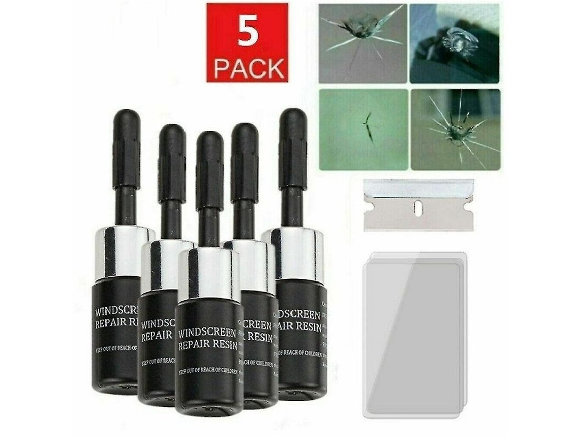 2026-kit De Reparación De Nano Cristal Automotriz Premium Para Grietas De Parabrisas 3ml 1 Unidad Negro