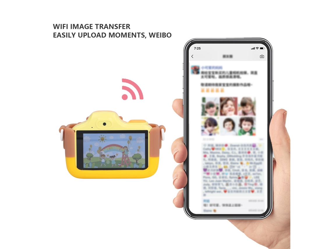 Cámara infantil con pantalla táctil y pantalla grande - Regalo de cumpleaños