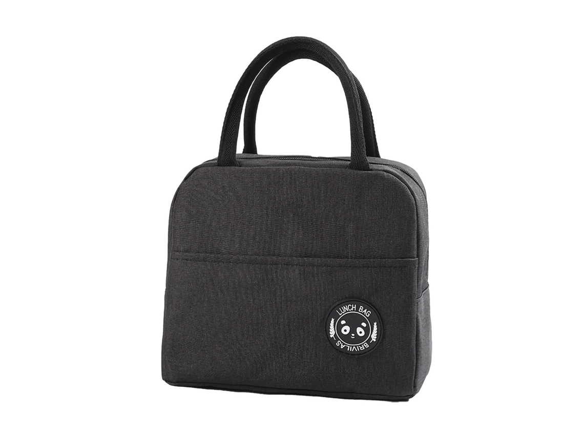 Bolsa Isotérmica Reutilizable De Gran Capacidad Para El Almuerzo/bolsa De Mano, Estilo Oxford Negro.