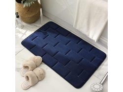 Alfombrilla De Baño Rosa Absorbente De Espuma Viscoelástica Suave Y Antiderrame, Lavable A Máquina.