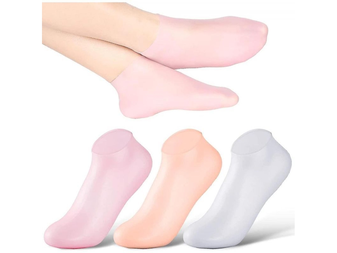 Dan26-medias De Silicona Hidratantes 3 Pares Con Gel Aloe Anti-deslizantes Para Pies Secos Y Grietas Para Mujer Y Hombre