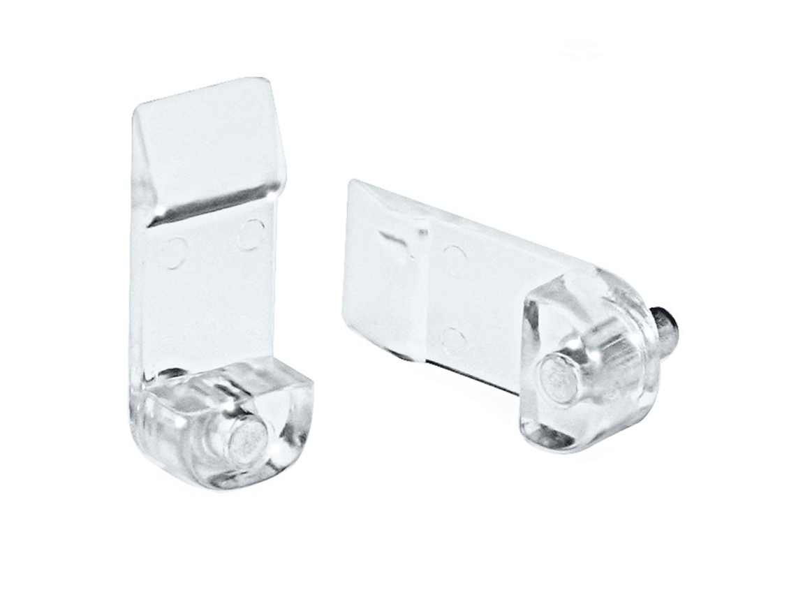 Soporte Estante Yuka Espesor 16 Piv.5 Transparente HERRAJES ALK