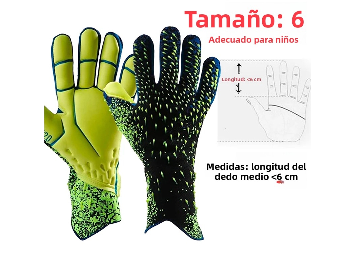 (verde 6cm) Guantes De Portero De Fútbol Profesional, Protección De Látex Engrosado