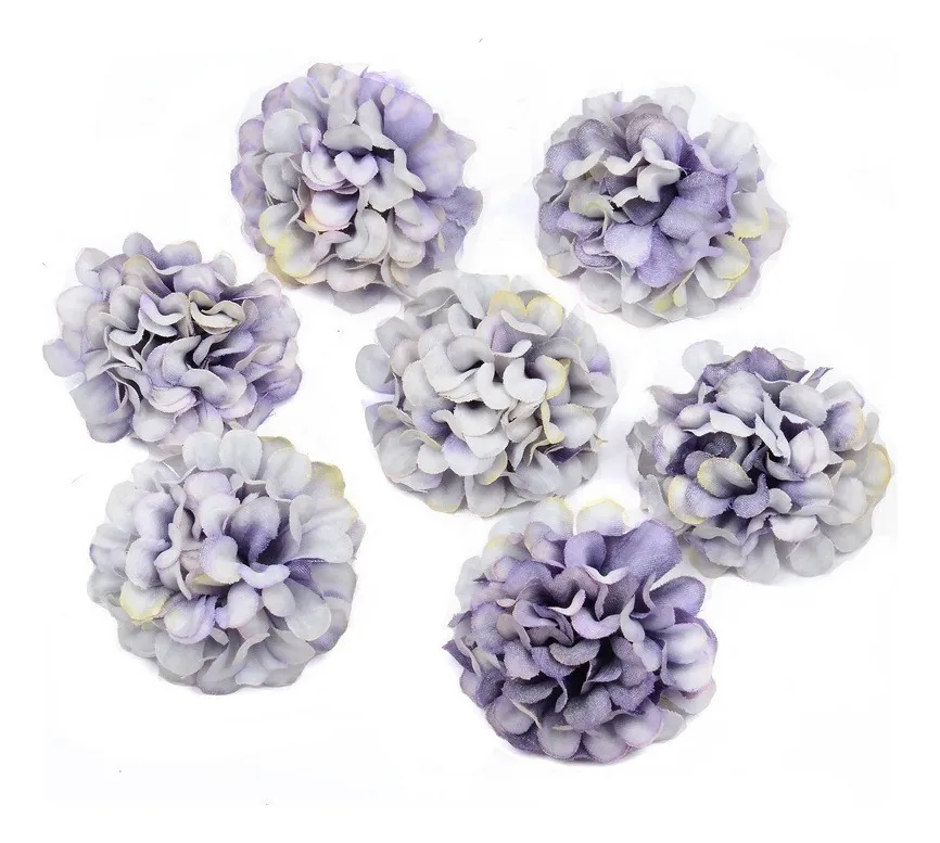 Hortensia artificial de seda, nueva y económica, 50 unidades.
