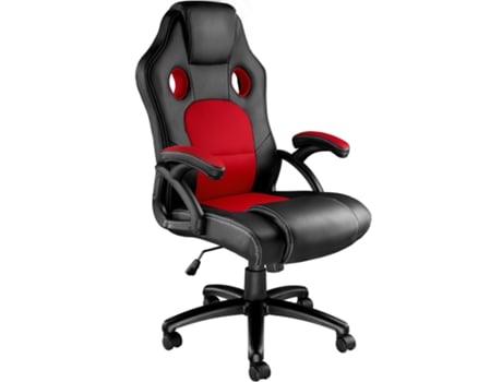 Silla De Oficina Zulu TECTAKE (Blanco - Piel Sintética - 53 X 53 X 55 cm)