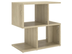 Mesita de noche con compartimentos de almacenamiento 50 x 30 x 51,5 cm Madera industrializada Color roble Dec033887