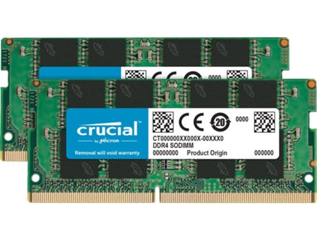 Memoria RAM DDR4 CRUCIAL (2 x 16 GB - 3200 MHz)