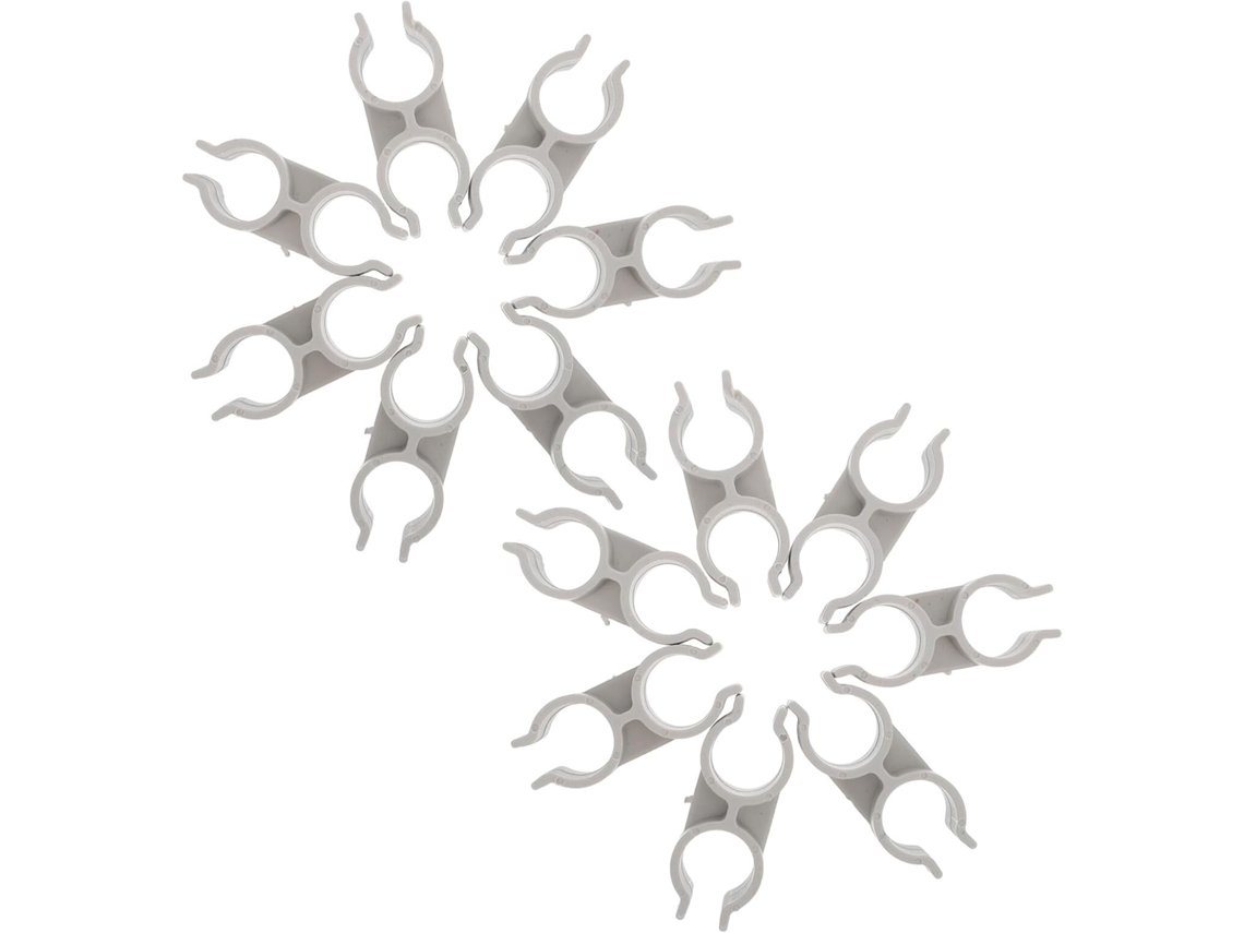 Clips De Fijación Doble Tubo Alipis 20 Mm Estable Abrazadera Garantiza