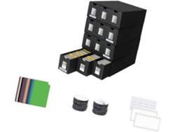 Caja De Almacenamiento Compacta Para Naipes Con Resistente Papel Kraft, 9/12/18 Ranuras.
