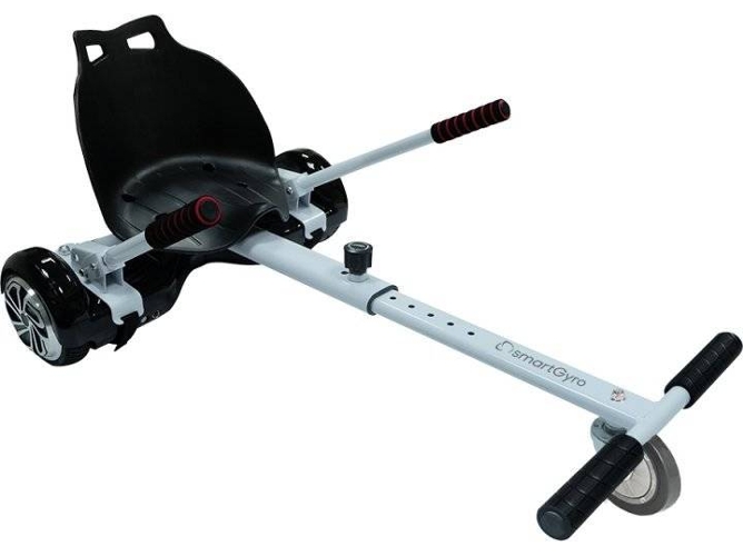 Balanceador Smartgyro Gokart pro blanco estructura kart de acero regulable compatible con hoverboard rueda silla para