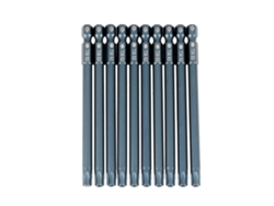 10 Piezas Brocas De Destornillador Estrella Seguridad T30 100mm Mango Hexagonal 1/4" Magnéticas Kit
