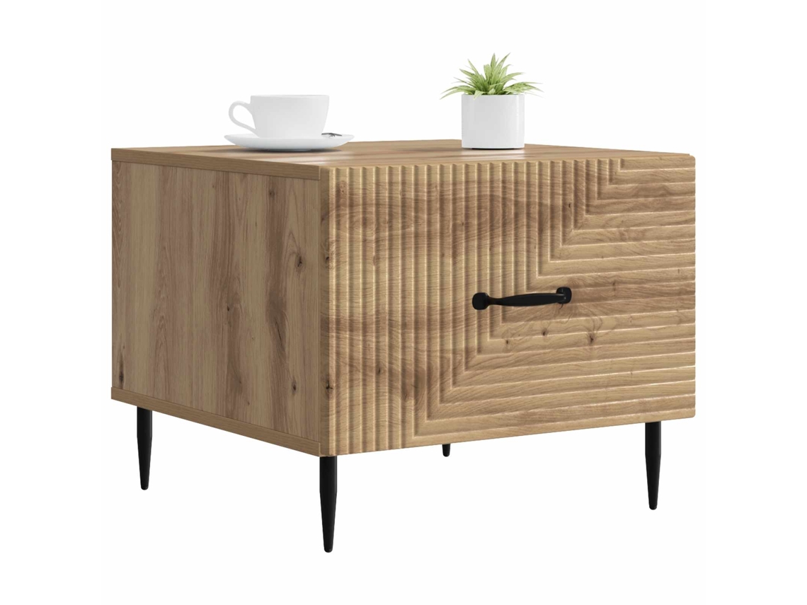 Maison Exclusive - Mesa De Café Con Cajón Roble Artesanal 49 X 50 X 40 Cm