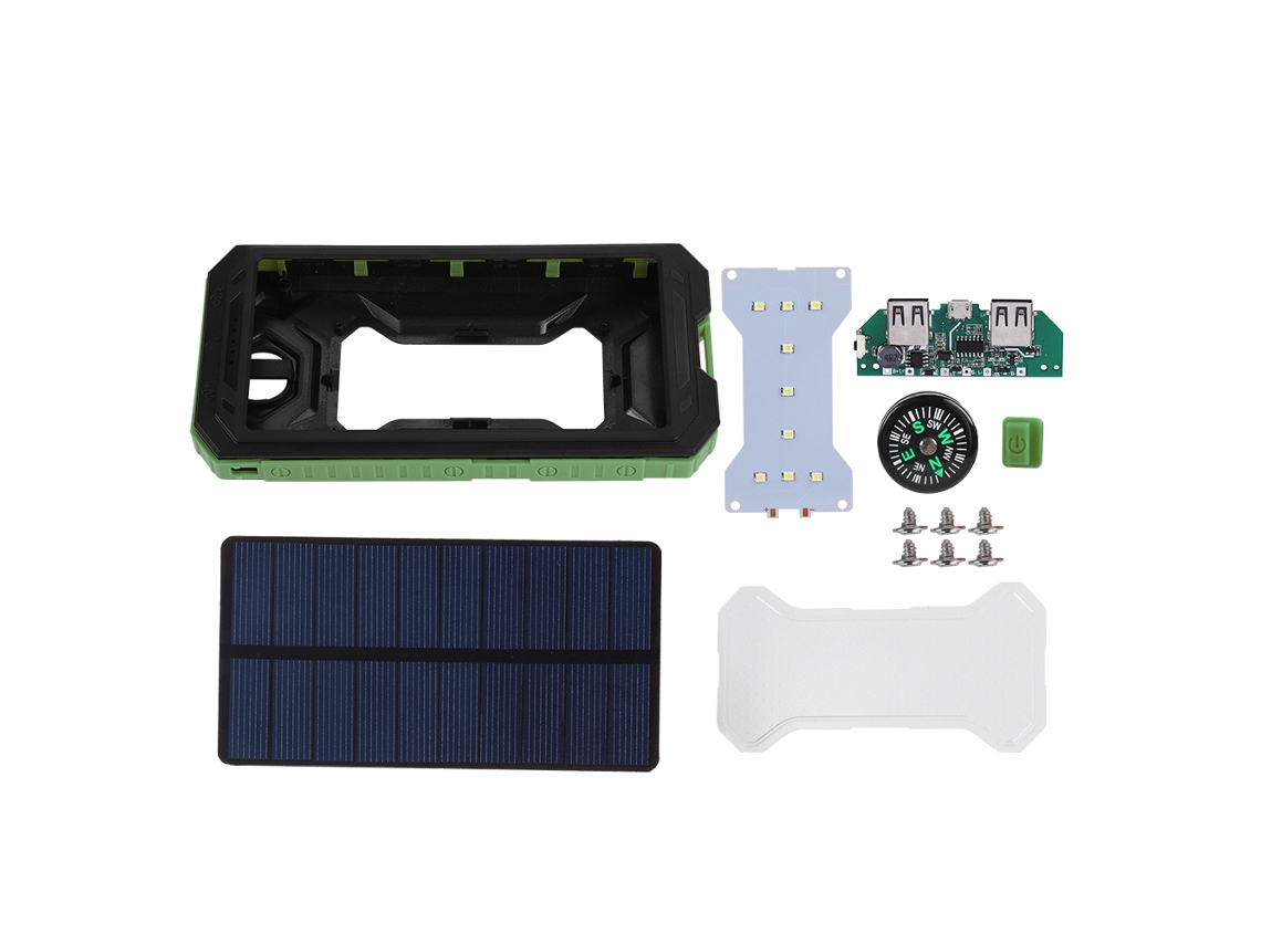 Kit De Power Bank (carga Solar, Pantalla Digital)