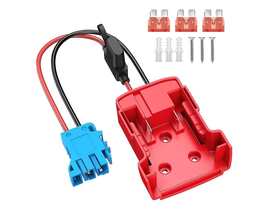 Adaptador De Batería Power Wheels Con Conector De Cable De 12 Awg Y Fusible De 40 A Para Peg-pereg.