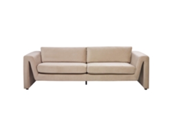 Sofá de 3 plazas BELIANI Maunu de Terciopelo Beige 237x83x76