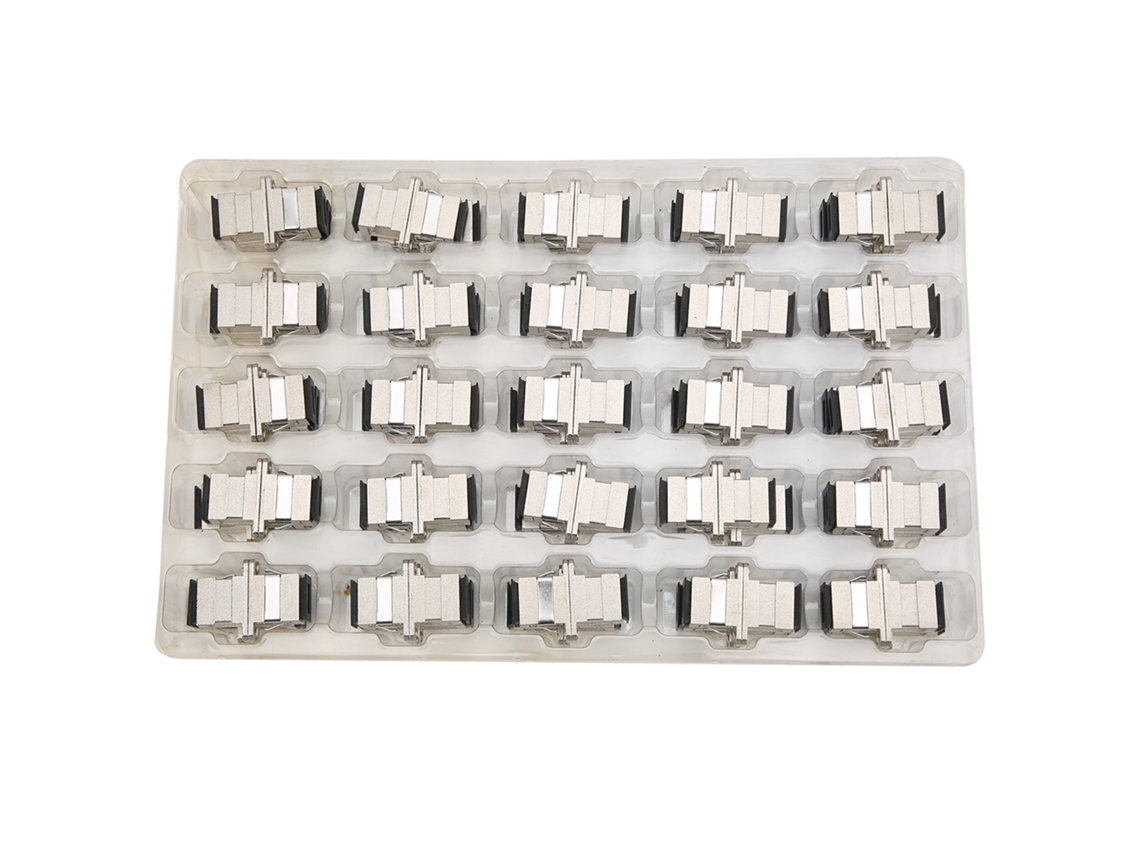 50 Unidades De Acoplador Óptico De Fibra Simplex Sc-sc Con Brida, Conector Cerámico, Adaptador, Férula Industrial