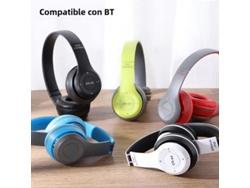 Auriculares estéreo inalámbricos Bluetooth P47 plegables de alta fidelidad para niños, casco con micrófono, compatible con tarjeta SD para iPhone Vayotoy