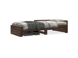 Maison Exclusive - Estructura De Cama Sin Colchón Madera Marrón Roble 100x200 Cm