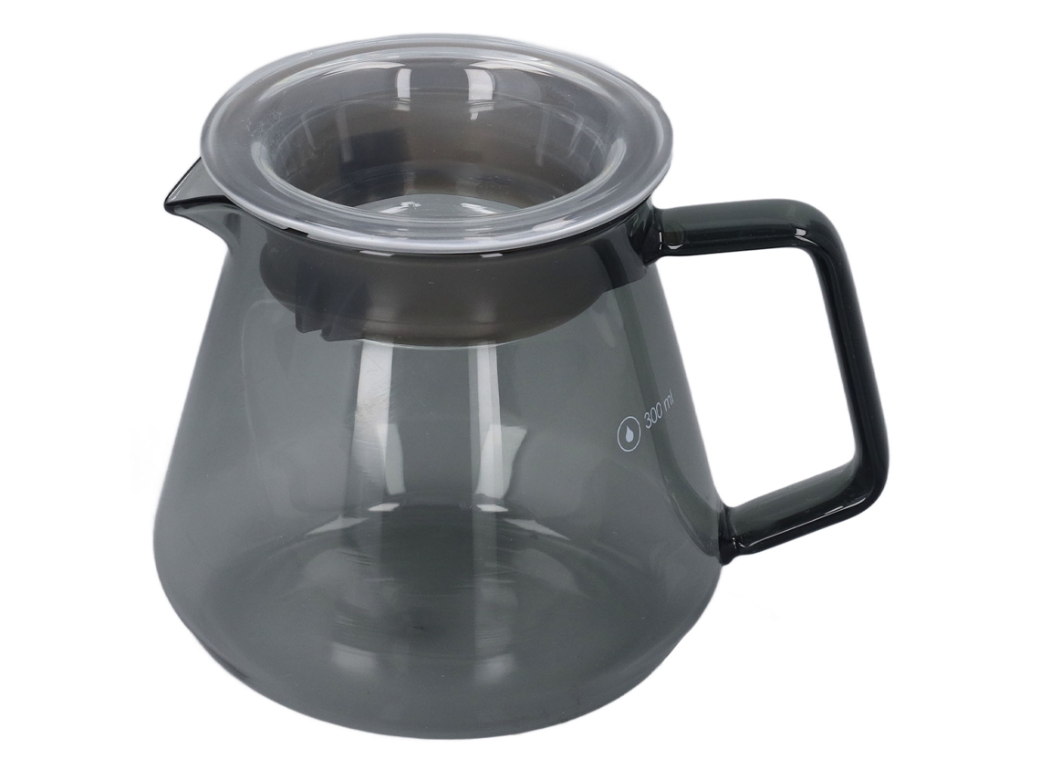 Cafetera de vidrio de silicato de boro de 300 ml, gris galvanizado, para cocina casera