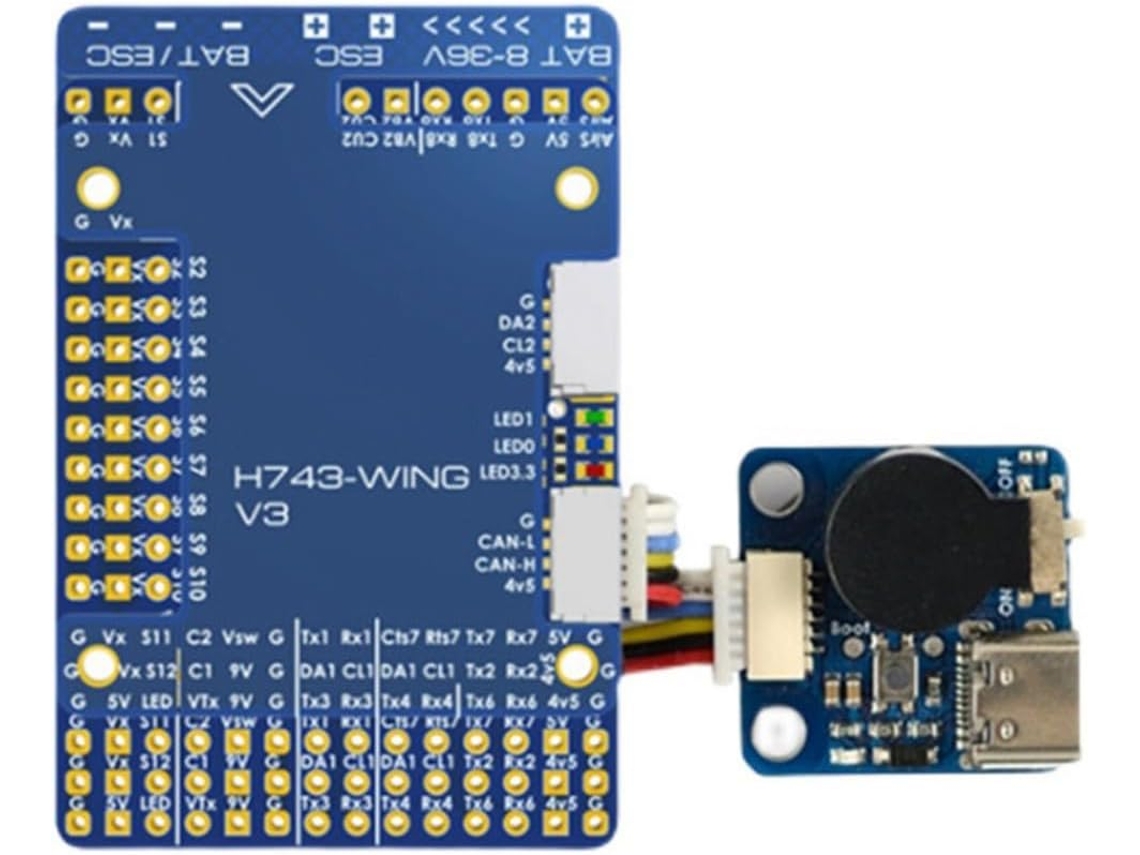 Controlador De Vuelo H743-wing V3 3-8s Con Osd Integrado, Barómetro Y Entrada Para Doble Cámara.