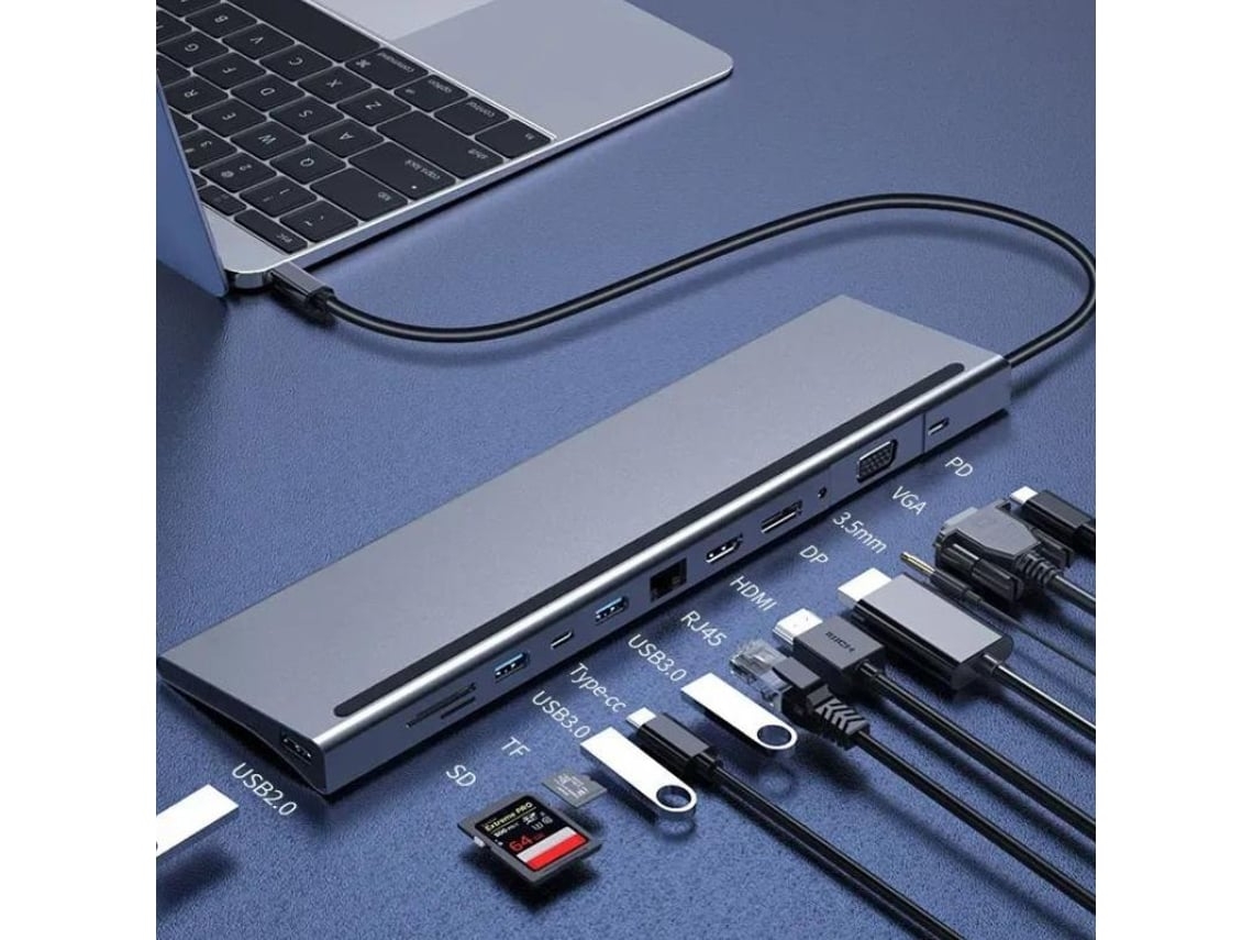 Soporte Con Dock Hub 12X1 Para Dell Latitude 15 7580