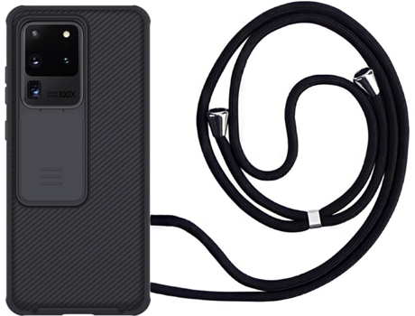 Funda Samsung S20 Ultra Camshield con Collar Negro