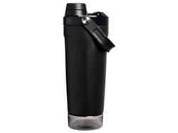 Vaso mezclador negro con asa de acero inoxidable 304, doble pared, gran capacidad, termo, para montañismo - Sfushos