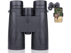 Binoculares 12x42 HD profesionales IP68, adaptador para smartphone, prisma Bak4, para observación de aves, acampada, senderismo, conciertos, turismo, color negro Yizhood