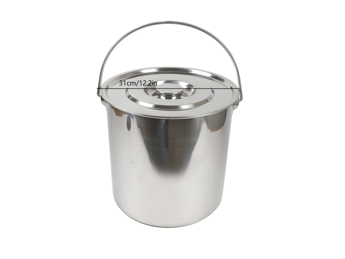 Cubo de leche de acero inoxidable, capacidad de 20 L, diseño robusto, OEM de 20 L