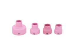 Kit De Copas Tig Cerámicas 12 14 16 24 Con Agujero Central 2.4mm Para Equipo De Soldadura Rosa