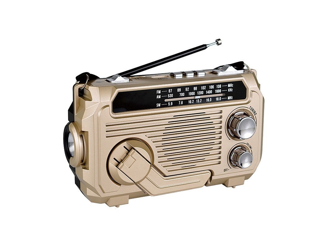 Radio portátil para exteriores recargable con energía solar Viewleaf, receptor AM/FM/SW, radio digital multibanda inalámbrica con linterna