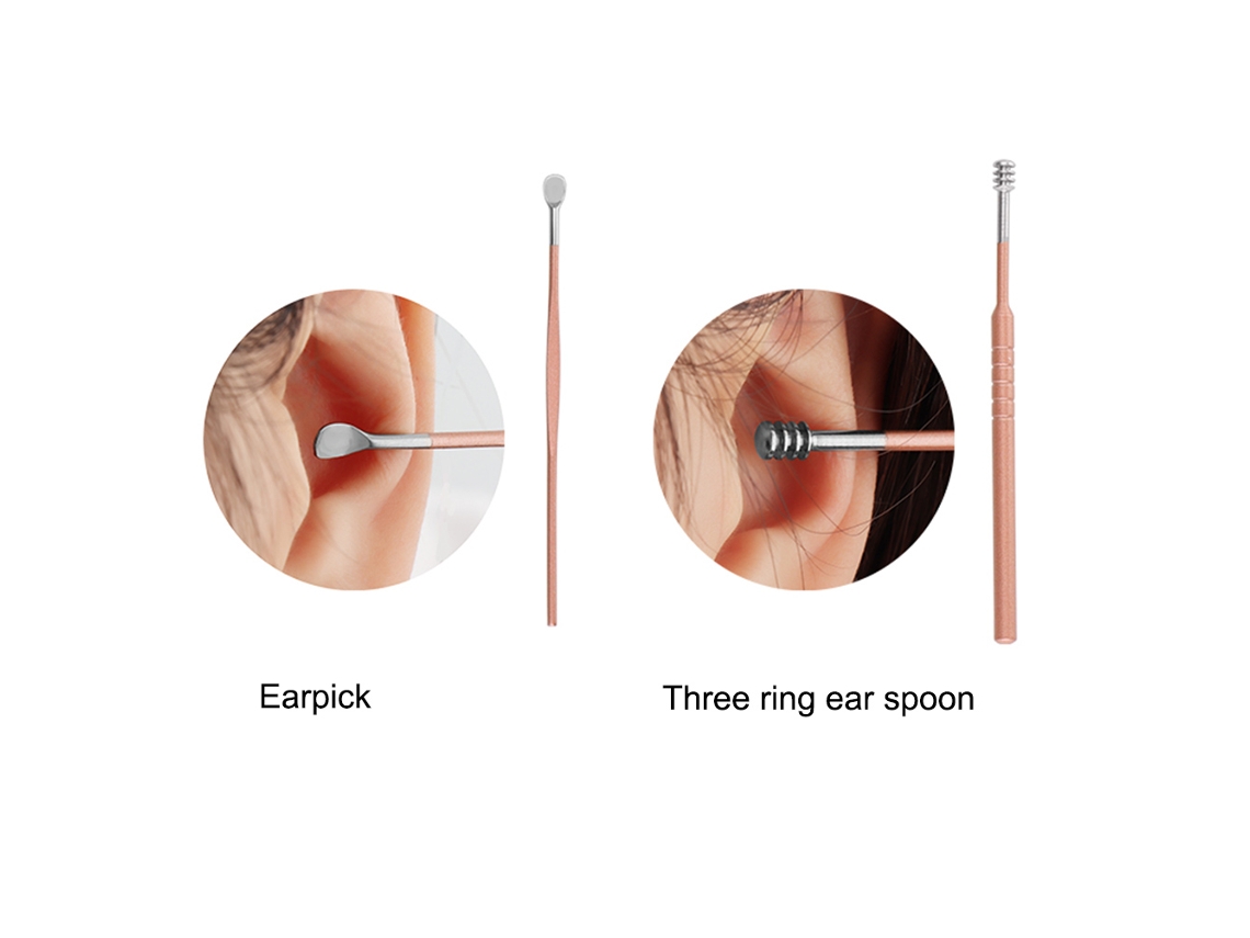 Set Portátil De Cortaúñas De Acero Inoxidable 10 En 1 Con Estuche Para Manicura Y Pedicura - Oro Rosa