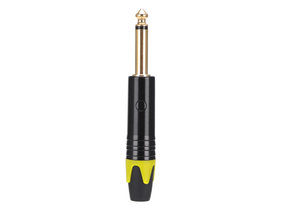 Adaptador de micrófono (conector macho de 6,35 mm con baño de oro)