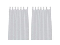 Maison Exclusive - Cortina De Voilé 2 Pcs Gris Claro 175 X 140 Cm Poliéster