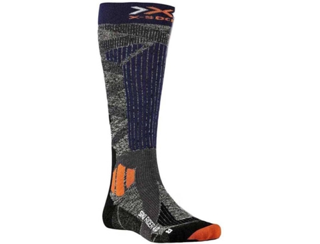 Calcetines para Hombre X-SOCKS Ski Rider 4.0 Gris para Esquí (EU 42 - 44)