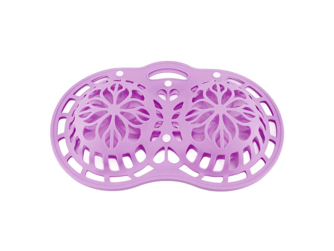 Saco de silicone Jinwei para lingerie e roupas íntimas, protetor para máquina de lavar e secar com botão de pressão, roxo A-36d